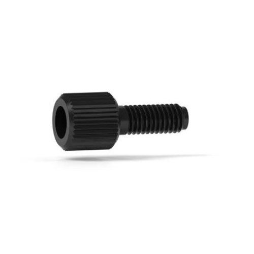 Upchurch Scientific SealTight Nut/Ferrule Long Fitting for 1/16 inch OD Tubing, 10-32 Coned, Standard Knurl, PEEK, Black, 100/pk - F-196C - Click Image to Close